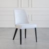Pisa Dining Chair in Light Grey, Matte Black, Angle