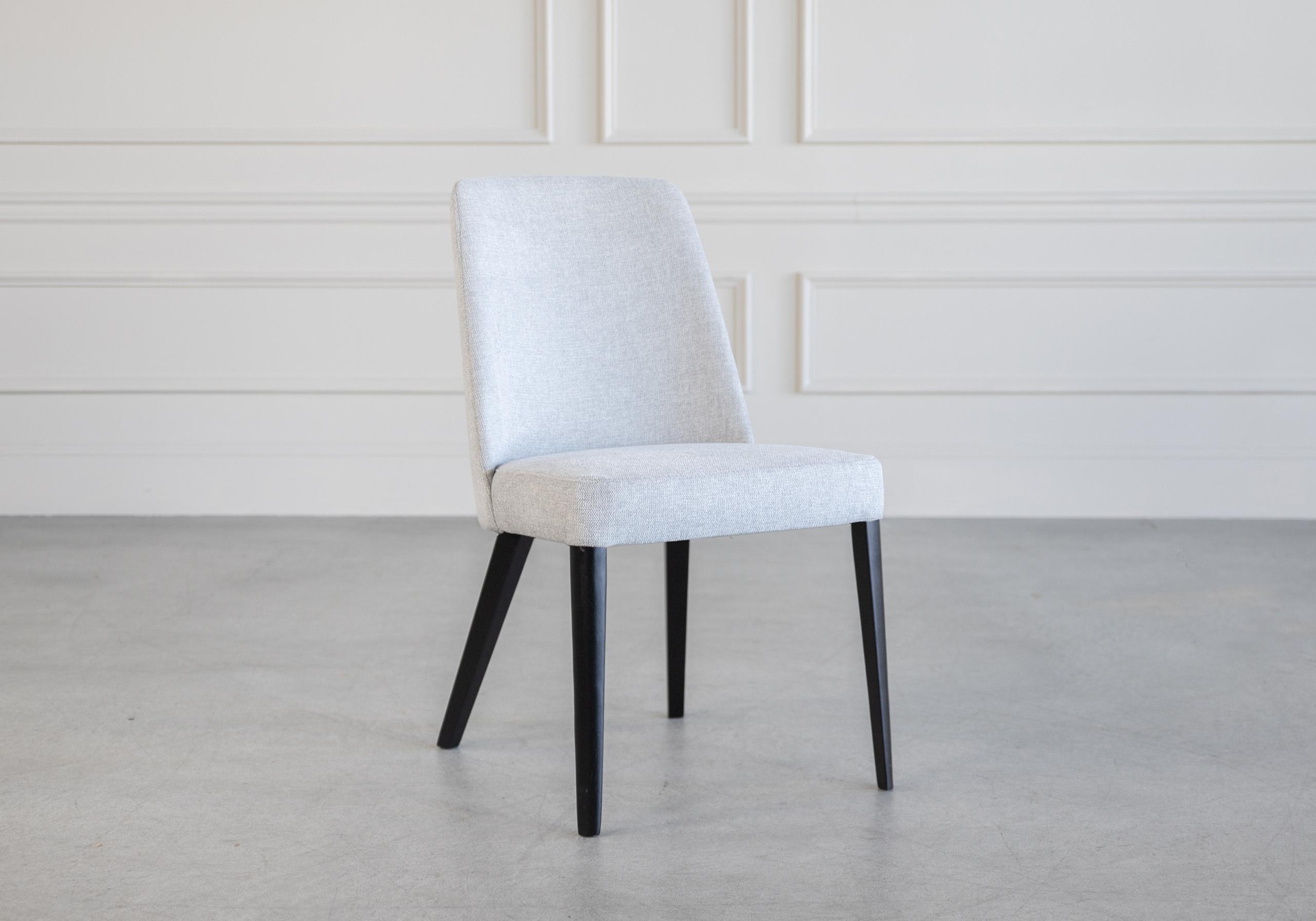 Pisa Dining Chair L Grey Matte Black Angle