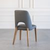 Trento Dining Chair in Iron, Walnut, Back