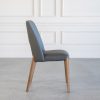 Trento Dining Chair in Iron, Walnut, Side