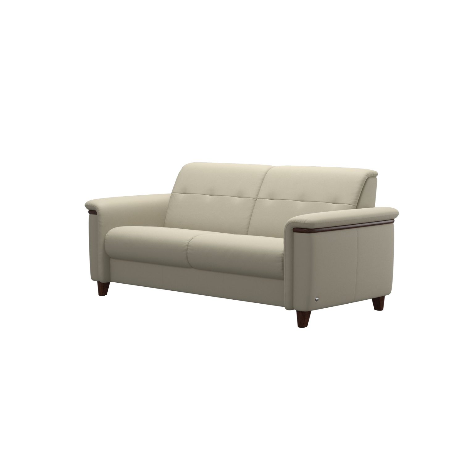 Flora Sofa 2.5 LightGrey Walnut Angle