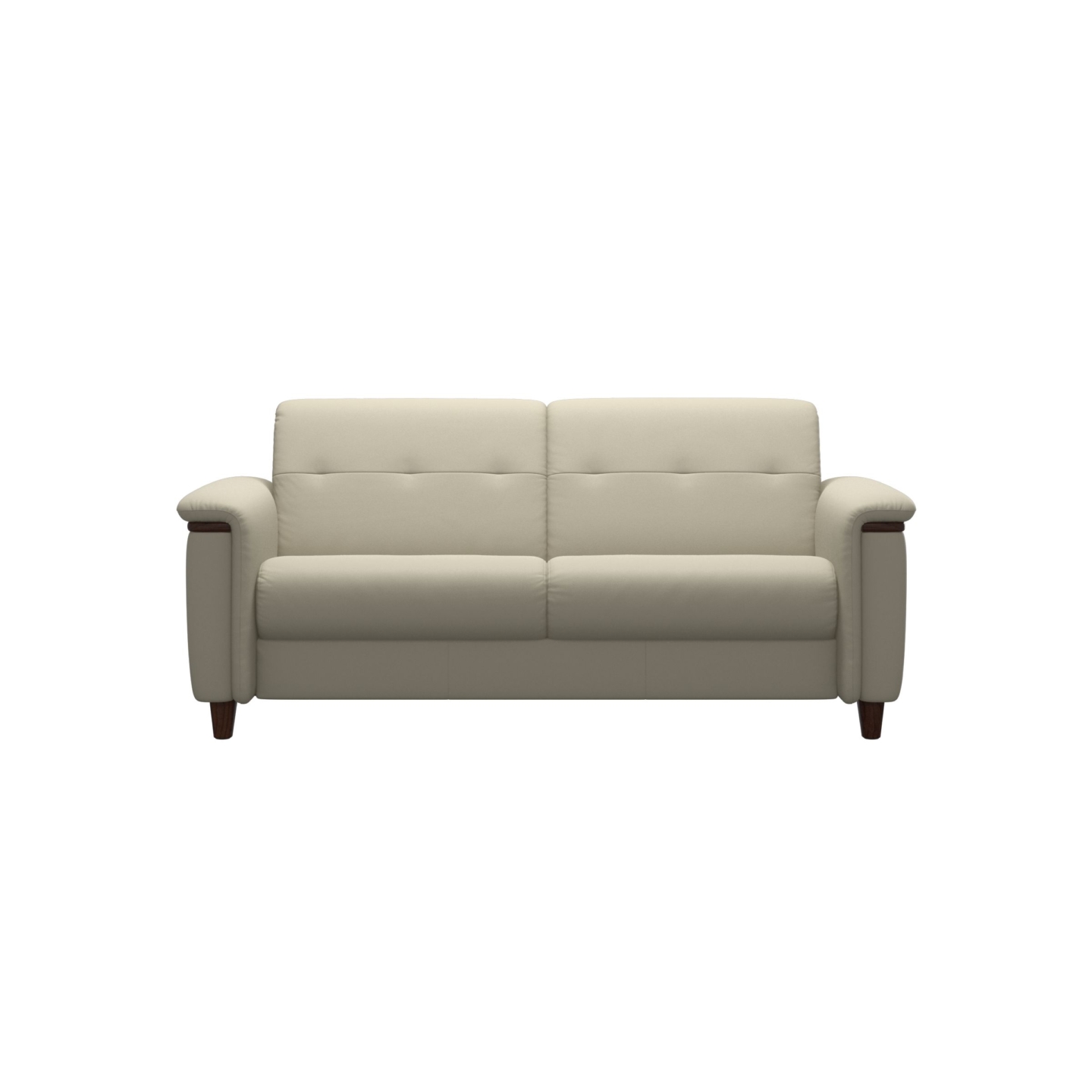 Flora Sofa 2.5 LightGrey Walnut Front