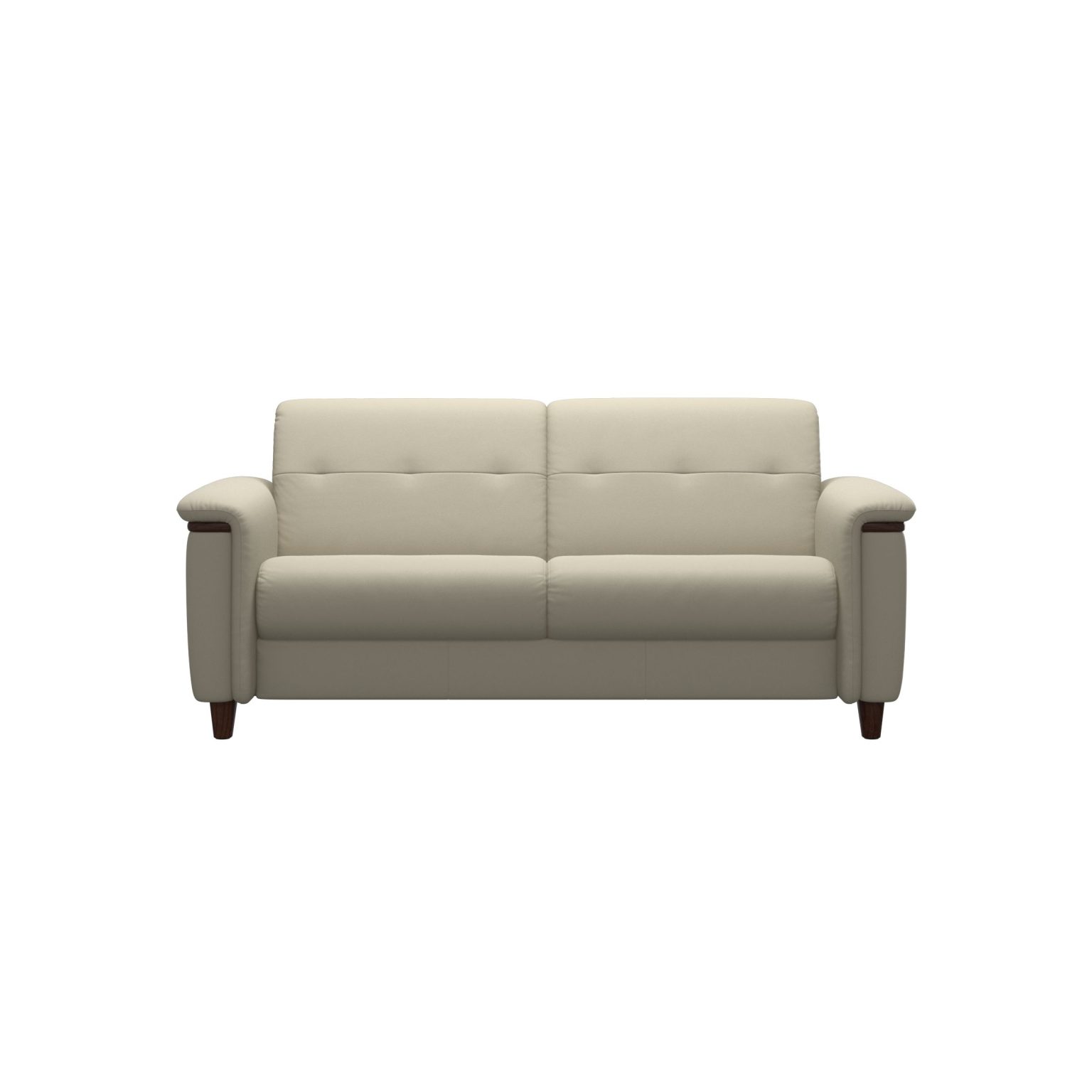 Flora Sofa 2.5 LightGrey Walnut Front