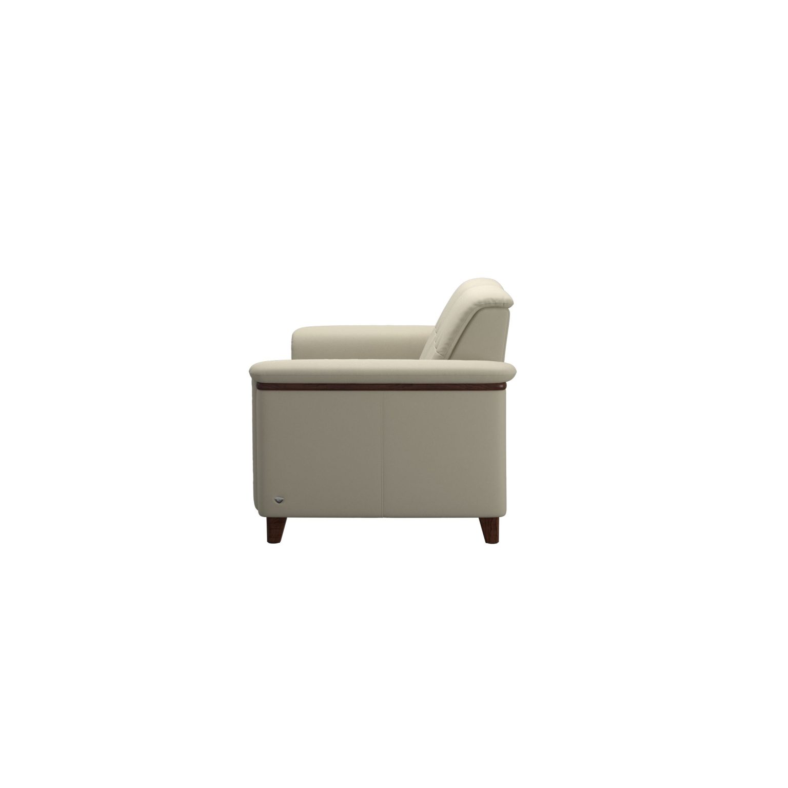 Flora Sofa 2.5 LightGrey Walnut Side