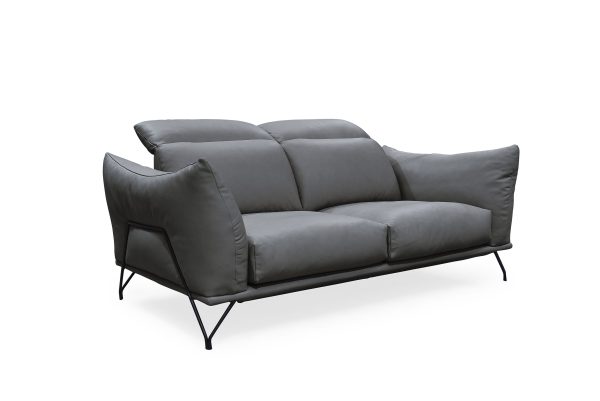 Genoa Sofa in Dark Grey, Angle