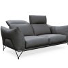 Genoa Sofa in Dark Grey, Angle, Headrest