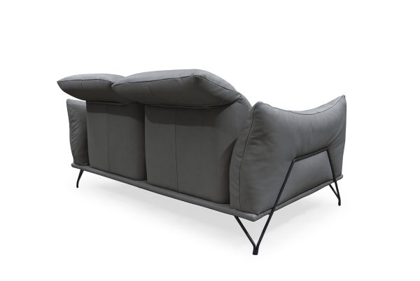 Genoa Sofa in Dark Grey, Back