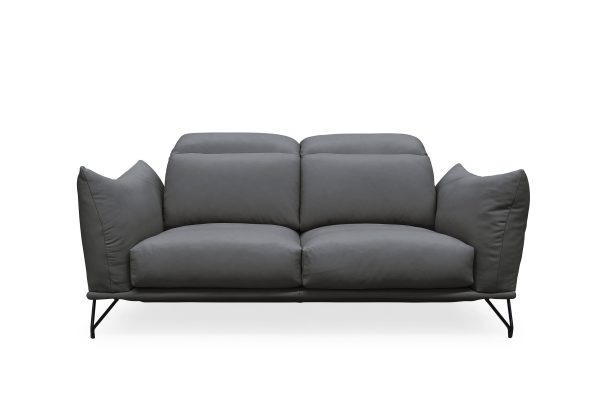 Genoa Sofa in Dark Grey, Front
