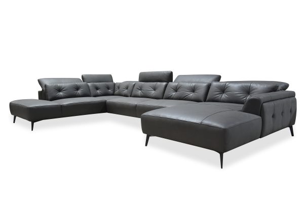 Rome Sectional in Dark Grey, Angle, SL