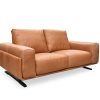 Turin Sofa in Vintage Tan, Angle