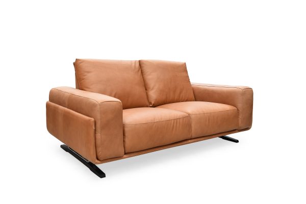 Turin Sofa in Vintage Tan, Angle