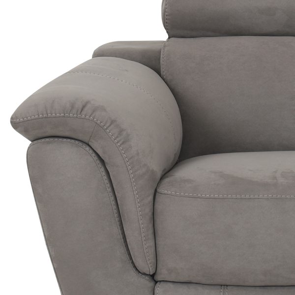 Ralph Apt. Sofa in Maldives Dark Grey Fabric, Close