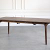 X-Ray Dining Table, Walnut, Angle, Extended