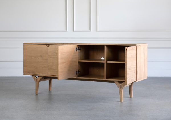 X-Ray Sideboard, Oak, Angle, Open