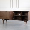 X-Ray Sideboard, Walnut, Angle, Open