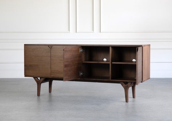 X-Ray Sideboard, Walnut, Angle, Open