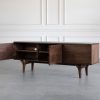 X-Ray TV Unit, Walnut, Angle, Open