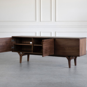 X Ray TV Unit Walnut Angle Open X Ray TV Unit Walnut Angle Open