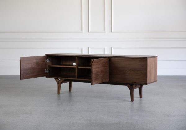 X-Ray TV Unit, Walnut, Angle, Open