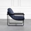 Amelia Chair in Vintage Denim, Side