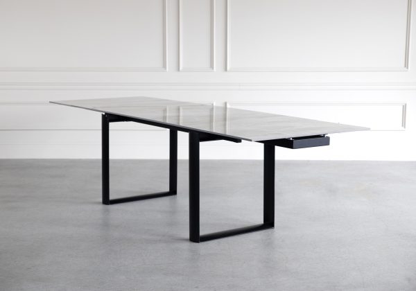 Andrea Dining Table, Angle, Extended