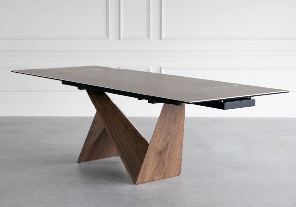 Edward Dining Table, Angle, Extended
