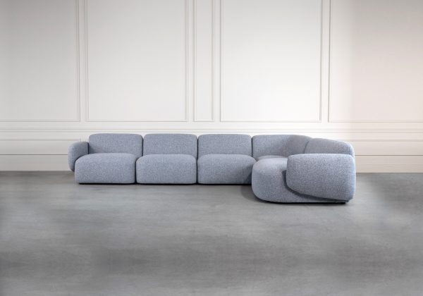 Frank Sectional in Grey, Featured