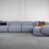 Frank Sectional in Grey, Pillows, Front