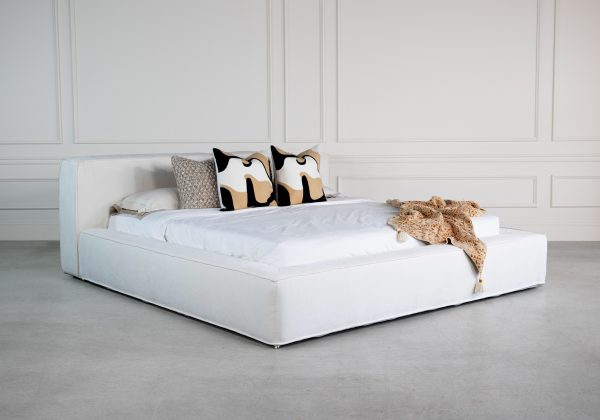 Nora Bed, Ivory, Angle