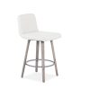 Visconti Swivel Stool Parchment Wood Angle