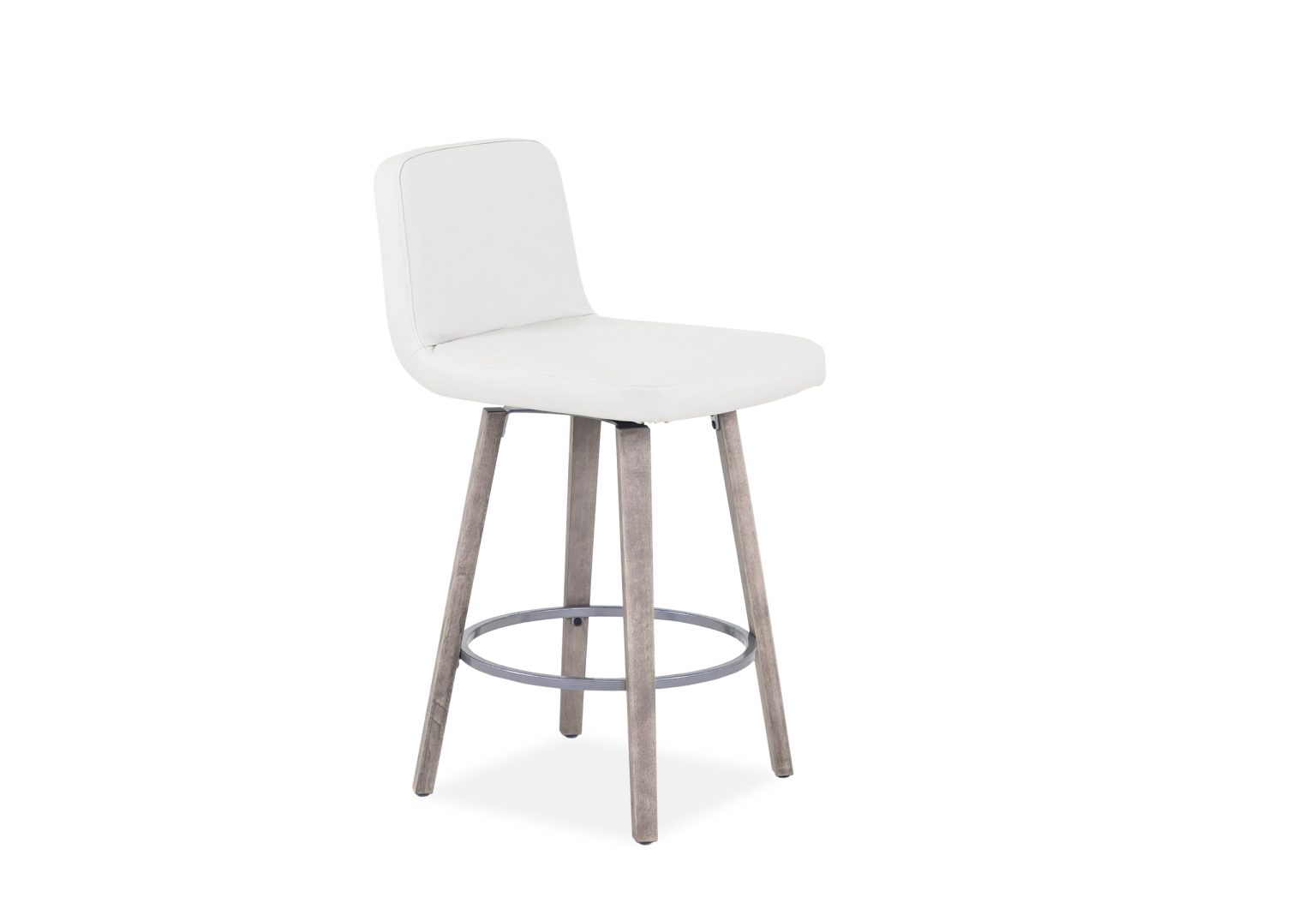Visconti Swivel Stool Parchment Wood Angle