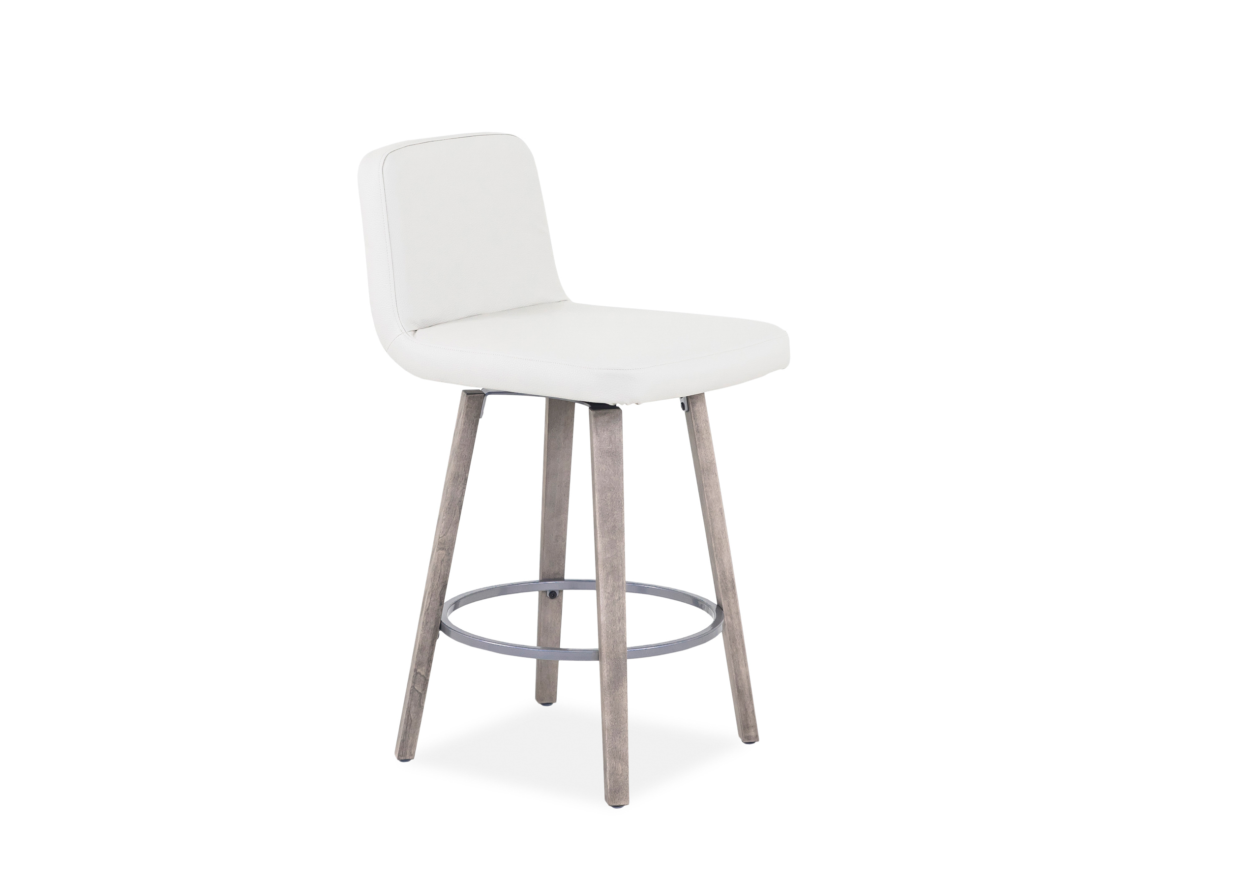 Visconti Swivel Stool Parchment Wood Angle