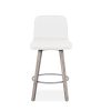 Visconti Swivel Stool Parchment Wood Front