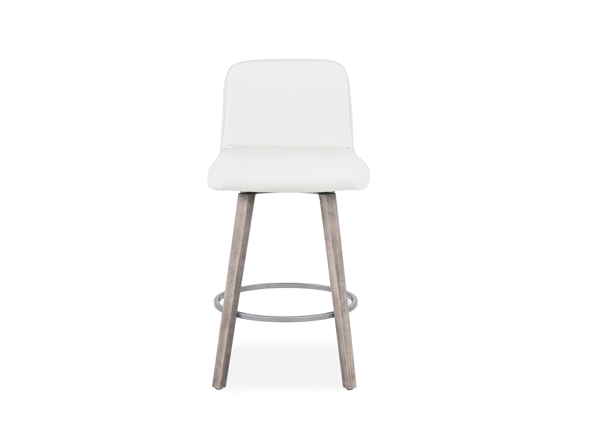 Visconti Swivel Stool Parchment Wood Front
