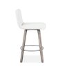 Visconti Swivel Stool Parchment Wood Side