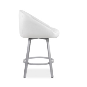 Wembley Swivel Stool Parchment Side