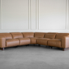 Wendy Butter Leather Sectional Angle