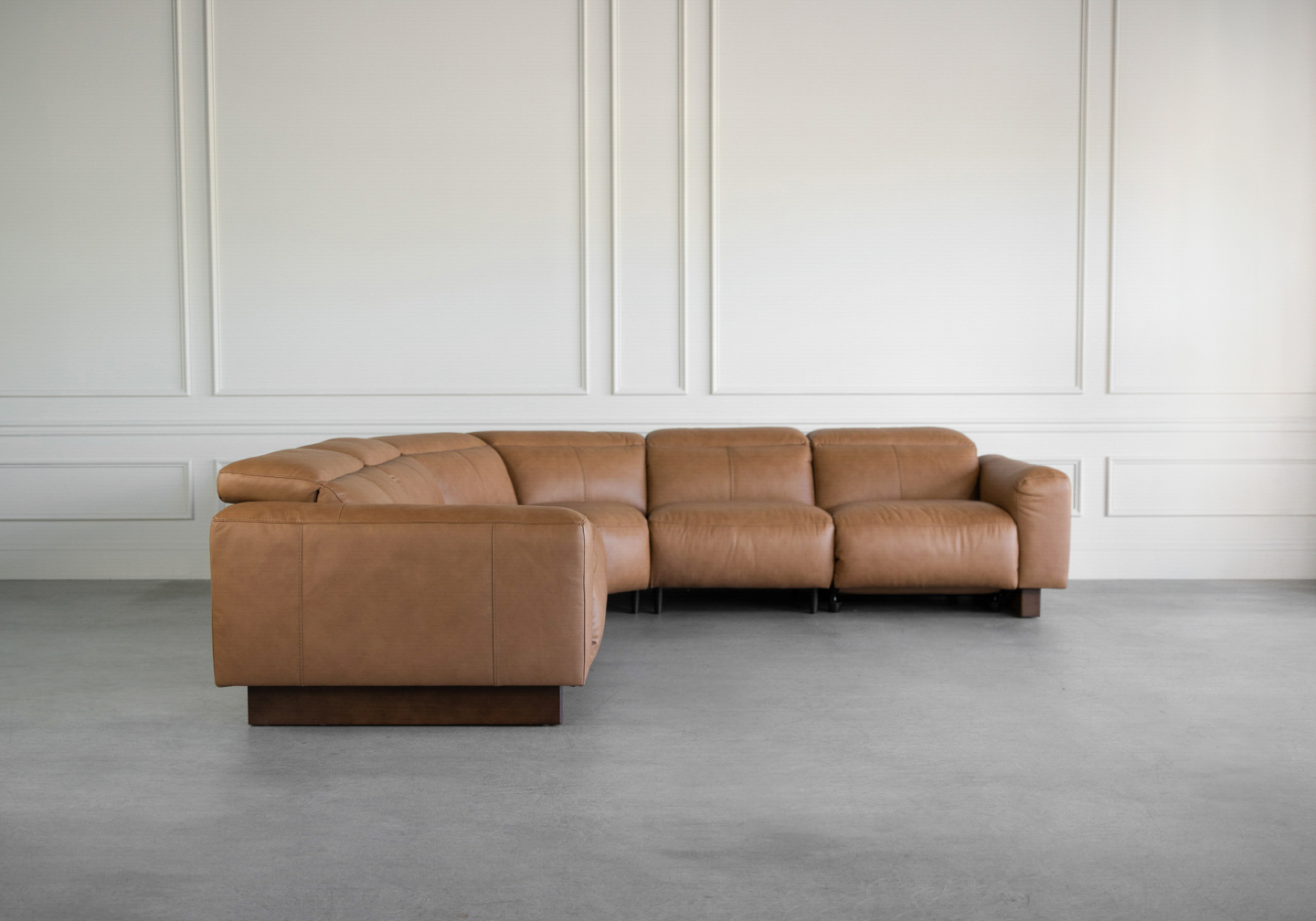 Wendy Butter Leather Sectional Front