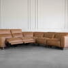 Wendy Leather Power Reclining Sectional Sofa with Dual Recliners