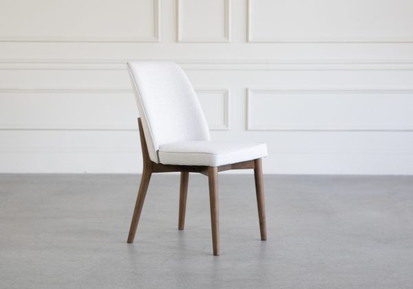 Isabel Chair in Beige Fabric, Angle