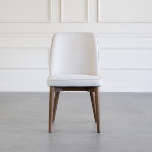 Isabel Chair in Beige Fabric, Front