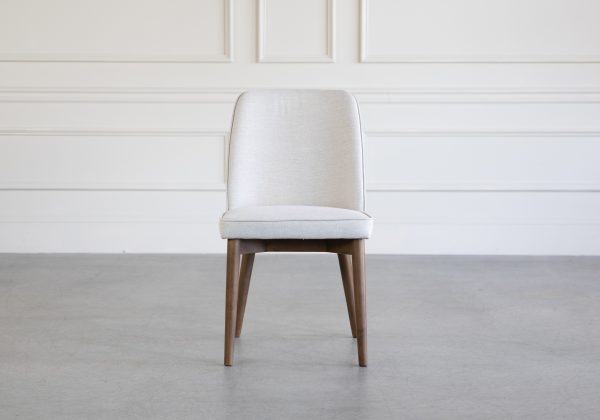 Isabel Chair in Beige Fabric, Front