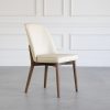 Isabel Chair in Beige Leather, Angle