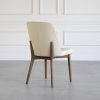 Isabel Chair in Beige Leather, Back