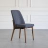 Isabel Chair in Grey Fabric, Angle