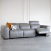 Karl Large Pwr. Sofa in LGrey U71, Angle, One Recline