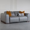 Karl Pwr. Sofa in LGrey U71, Angle, Pillows