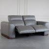 Karl Pwr. Sofa in LGrey U71, Angle, Two Recliners