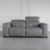 Karl Pwr. Sofa in LGrey U71, Front, Headrest Up