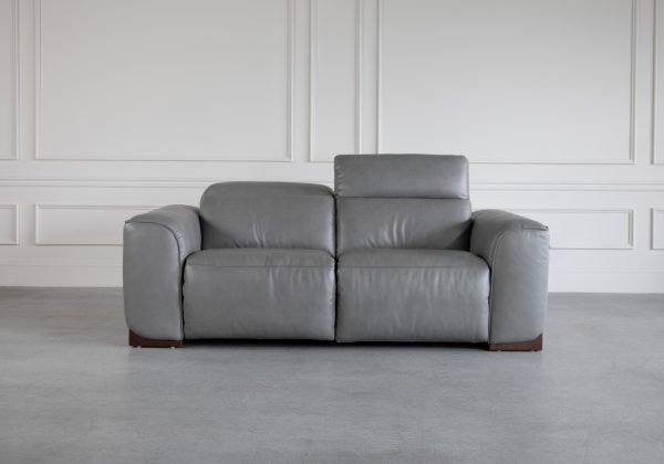 Karl Pwr. Sofa in LGrey U71, Front, Headrest Up